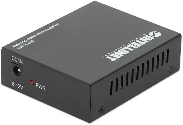 Alt view image 4 of 6 - Intellinet SFP to SFP Gigabit Ethernet Media Converter - Flexible Fiber Network Solution with Dual Slots, Long-Range, Hot-Swappable, Plug-and-Play Design - 509183