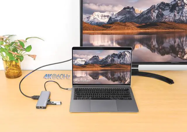 Alt view image 5 of 7 - Manhattan 9-in-1 USB-C PD Docking Station: HDMI 4K, Ethernet, 100W Charging, USB-A, Card Reader Elevate Your Connectivity with Plug-and-Play Simplicity - 190435