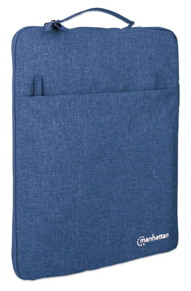 Alt view image 4 of 6 - Manhattan Seattle 15.6 Inch Laptop Sleeve, Blue, Padded Handle Case