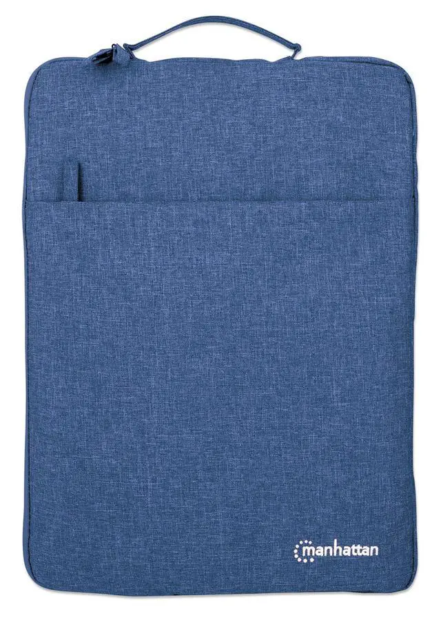 Alt view image 6 of 6 - Manhattan Seattle 15.6 Inch Laptop Sleeve, Blue, Padded Handle Case