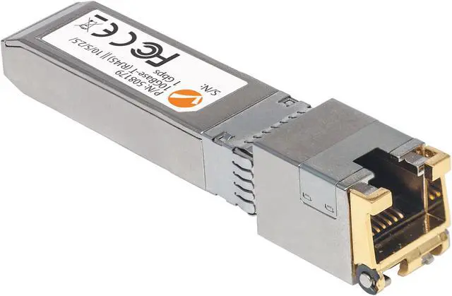Alt view image 5 of 11 - Intellinet 10 Gigabit Copper SFP+ Transceiver Module, 10GBase-T (RJ45) Port, 30 m (98 ft.), up to 10 Gbps Data-Transfer Rate with Cat6a Cabling