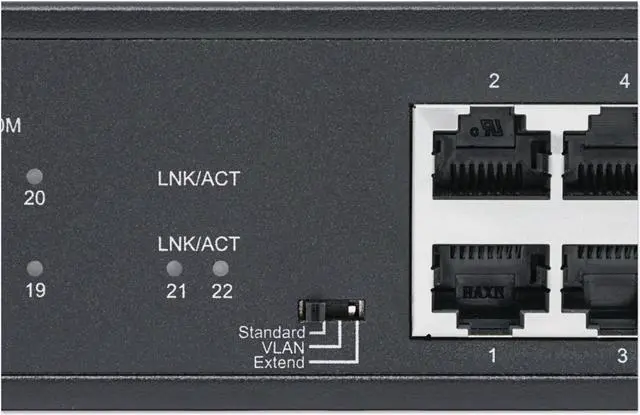 Alt view image 4 of 12 - Intellinet 16-Port Gigabit Ethernet PoE+ Switch with 4 RJ45 Gigabit and 2 SFP Uplink Ports |IEEE 802.3at/af Power over Ethernet (PoE+/PoE) Compliant, 300 W, Endspan, 19" Rackmount