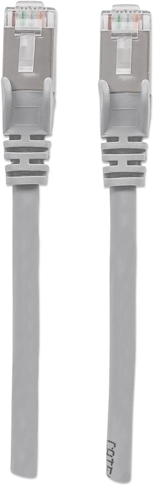 Alt view image 3 of 6 - Intellinet Cat6a S/FTP Network Patch Cable, 1 ft., Gray, 10G, 500 MHz, 100% Copper, 26 AWG, RJ45, Stranded, Snag-free, Gold-plated Contacts