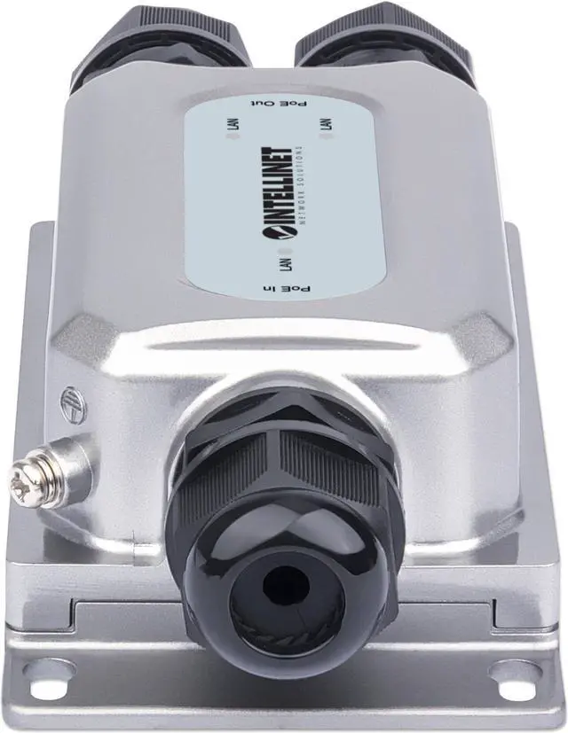 Alt view image 5 of 15 - Intellinet 2-Port Outdoor Vandalproof Gigabit PoE++ Extender | Two 30 W Ports, Extends PoE up to 328 ft., 60 W Power Budget, IEEE 802.3bt (4PPoE) Compliant, IP67 Waterproof, IK10-rated, Metal