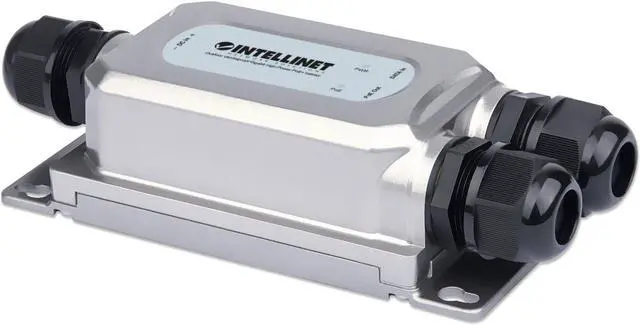 Main image of Intellinet Outdoor IP67 Waterproof IK10  Vandalproof Gigabit High-Power PoE+ Injector | 30 W  IEEE 802.3at/af | Metal Housing