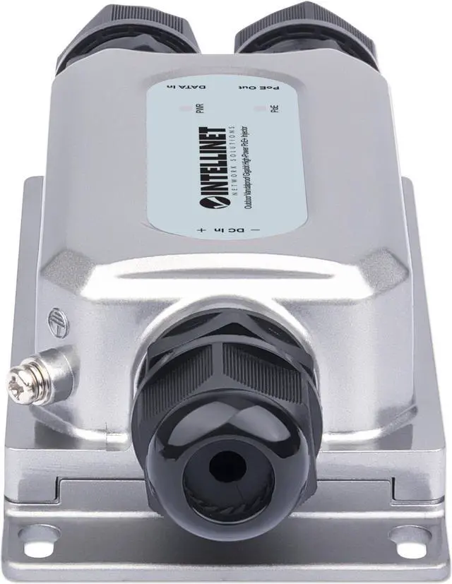 Alt view image 3 of 7 - Intellinet Outdoor IP67 Waterproof IK10  Vandalproof Gigabit High-Power PoE+ Injector | 30 W  IEEE 802.3at/af | Metal Housing
