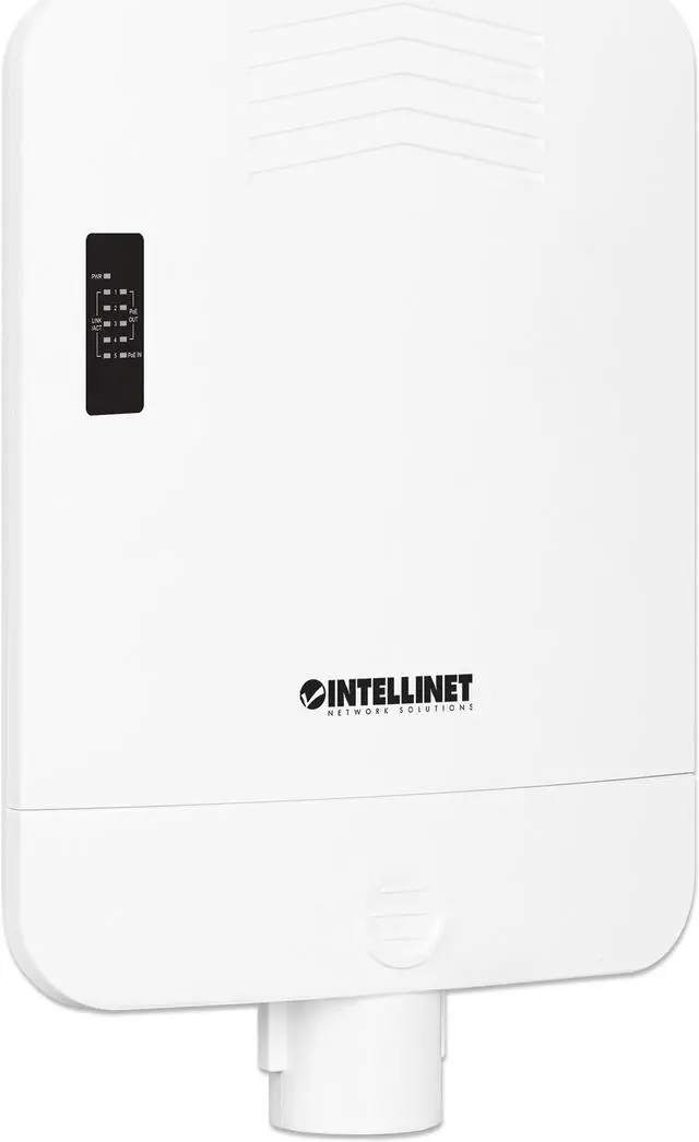 Main image of Intellinet Outdoor PoE-Powered 5-Port Gigabit Switch with PoE Passthrough / 4-Port PoE+ Extender |Rainproof IP65, NEMA 4, for Wall- and Pole-Mounting, Adds up to 328 ft. to PoE Range