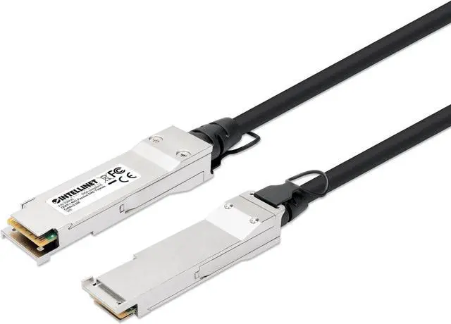 Alt view image 2 of 5 - Intellinet QSFP+ 40G Passive DAC Twinax Cable, QSFP+ to QSFP+,1.5 ft., MSA-compliant for Maximum Compatibility, Direct Attach Copper, AWG 30, Black