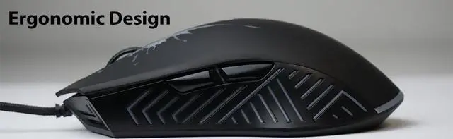 Alt view image 3 of 6 - Manhattan RGB LED Wired Optical USB Gaming Mouse - Precision 7200 DPI, Ergonomic Design, 7 Buttons, Smooth Control & Color-Changing LEDs for Gamers - 190121