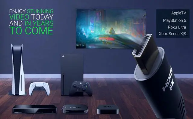 Alt view image 4 of 7 - HDMI CABLE ETHERNET 1M 8K/60HZ