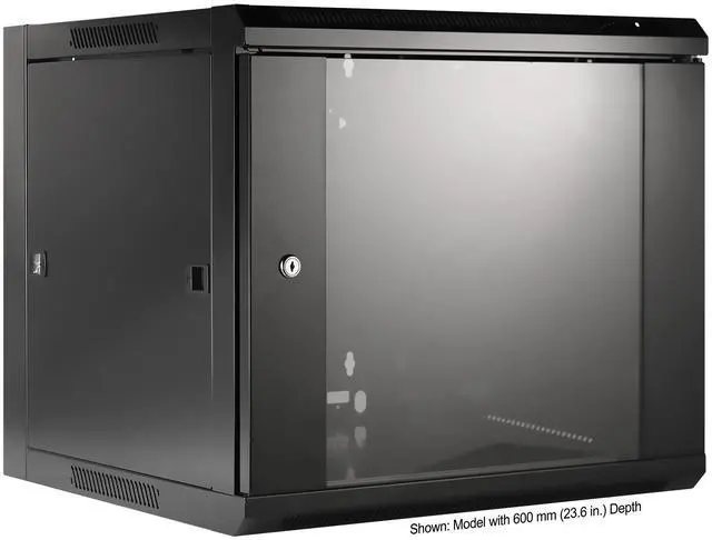 Main image of Intellinet 19" Wallmount Cabinet, 9U, 450 mm (17.7 in.) Depth, Flat Pack, Black - OEM