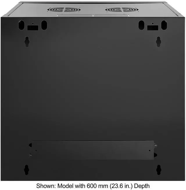 Alt view image 6 of 6 - Intellinet 19" Wallmount Cabinet, 9U, 450 mm (17.7 in.) Depth, Flat Pack, Black - OEM
