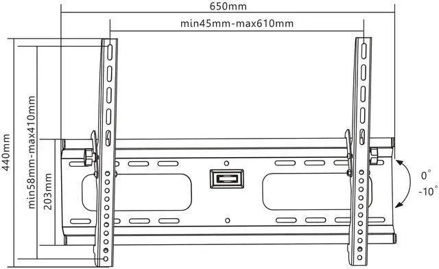 Alt view image 6 of 7 - Manhattan Universal TV Wall Mount: Tilt Your Flat-Panel Perfectly for Optimal Viewing, Fits 37-86" TVs, Ideal for Home & Office, Easy Install, VESA Compliant - 424752