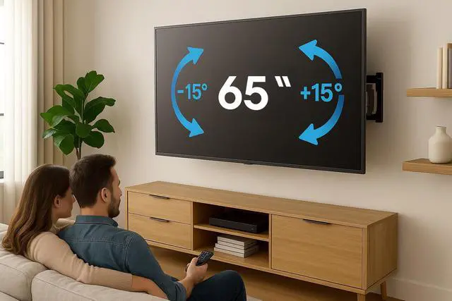 Alt view image 2 of 6 - Manhattan Universal LCD Full-Motion Wall Mount: Flexible TV Bracket for 32-65 Screens, VESA Compatible, Ideal for Home & Office, Easy Install & Adjustments - 461320