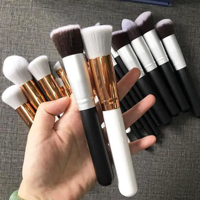 Alt view image 4 of 7 - White 10pcs Makeup Brush Set Powder Eye brushes Beauty Makeup Tool