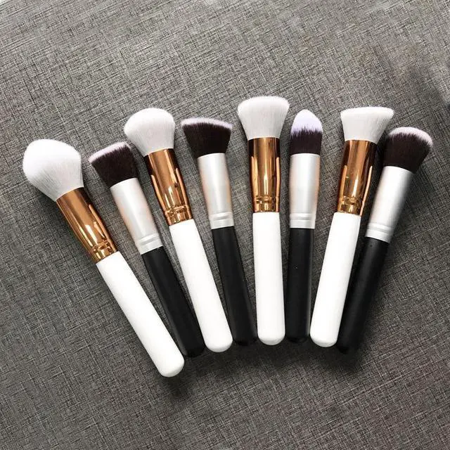 Alt view image 5 of 7 - White 10pcs Makeup Brush Set Powder Eye brushes Beauty Makeup Tool