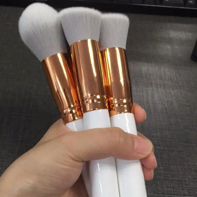 Alt view image 6 of 7 - White 10pcs Makeup Brush Set Powder Eye brushes Beauty Makeup Tool