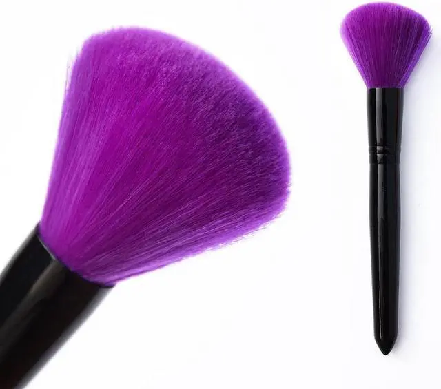 Alt view image 4 of 7 - Purple Soft Fine Synthetic Hair 12pcs Makeup Brush Set with Bag Beauty Cosmetic Tool