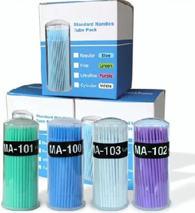 Alt view image 2 of 7 - 100 Pcs/Set Durable Micro Disposable Eyelash Extension Applicators Mascara Brush Beauty Makeup Tools