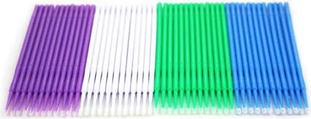 Alt view image 3 of 7 - 100 Pcs/Set Durable Micro Disposable Eyelash Extension Applicators Mascara Brush Beauty Makeup Tools Green