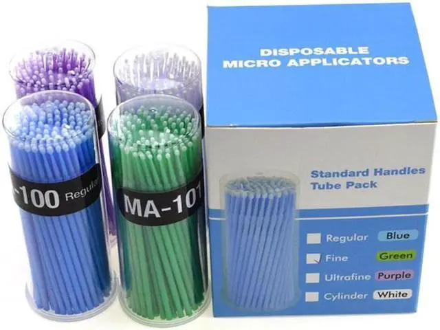 Alt view image 7 of 7 - 100 Pcs/Set Durable Micro Disposable Eyelash Extension Applicators Mascara Brush Beauty Makeup Tools White