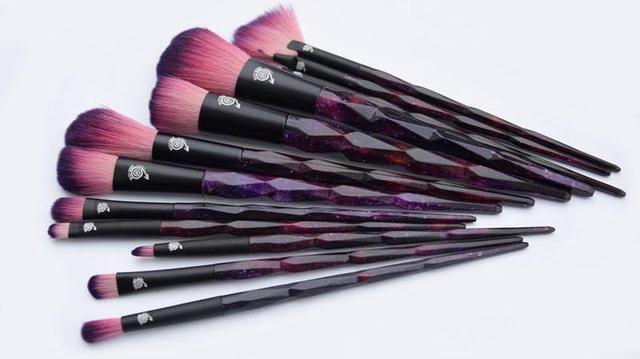 Alt view image 2 of 7 - Luxury 12PSC Starry Sky Diamond Glitter Handle Makeup Brush Set Powder Blush Brush Eye brushes Beauty Makeup Tools