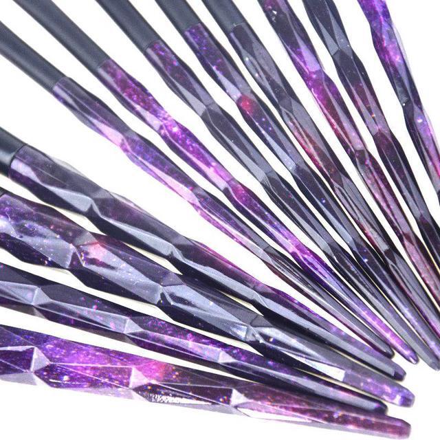 Alt view image 6 of 7 - Luxury 12PSC Starry Sky Diamond Glitter Handle Makeup Brush Set Powder Blush Brush Eye brushes Beauty Makeup Tools