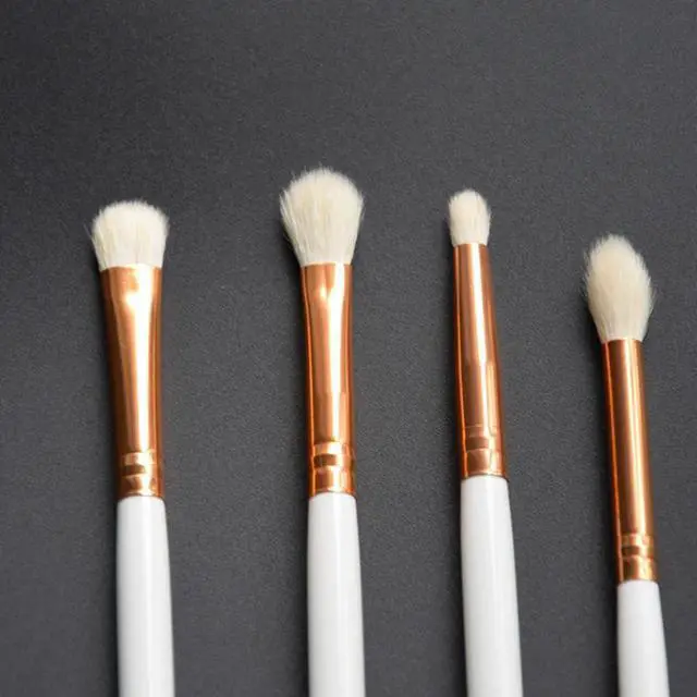 Alt view image 3 of 7 - Professional Natural Goat Hair 4pcs Eye Makeup Brush Set with PVC Bag Beauty Makeup Tool