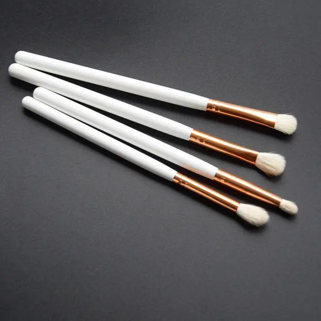 Alt view image 4 of 7 - Professional Natural Goat Hair 4pcs Eye Makeup Brush Set with PVC Bag Beauty Makeup Tool