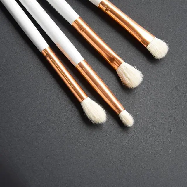Alt view image 5 of 7 - Professional Natural Goat Hair 4pcs Eye Makeup Brush Set with PVC Bag Beauty Makeup Tool