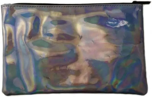 Alt view image 4 of 5 - Empty Makeup Brush Bag Silver Zipper PVC Cosmetic Travel Bag Beauty Makeup Tool