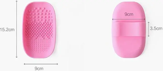 Alt view image 7 of 7 - Oval Soap Holder Shape Silicone Foundation Cleaning Tools Makeup Brush Cleaner Mat Beauty Makeup Tools