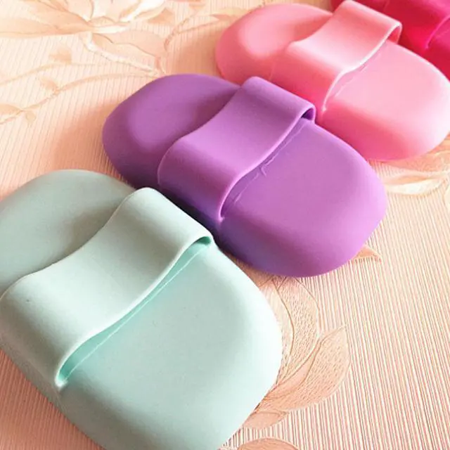Alt view image 5 of 7 - Oval Soap Holder Shape Silicone Foundation Cleaning Tools Makeup Brush Cleaner Mat Beauty Makeup Tools