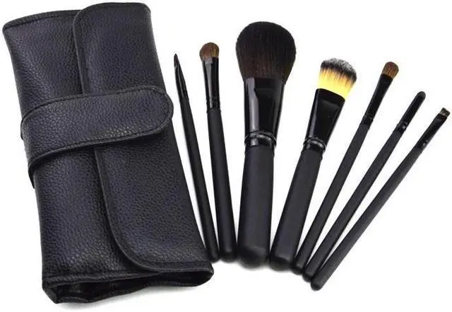 Main image of Travel 7PCS Makeup Brush Set with PU Case for Beginners Beauty Makeup Tools