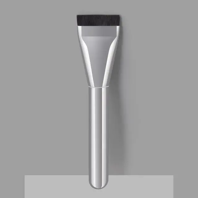 Alt view image 3 of 6 - Silver Flat Head Magic Traceless Foundation Brush for Beginners Beauty Makeup Tool