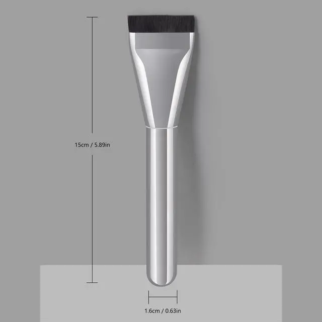 Alt view image 6 of 6 - Silver Flat Head Magic Traceless Foundation Brush for Beginners Beauty Makeup Tool