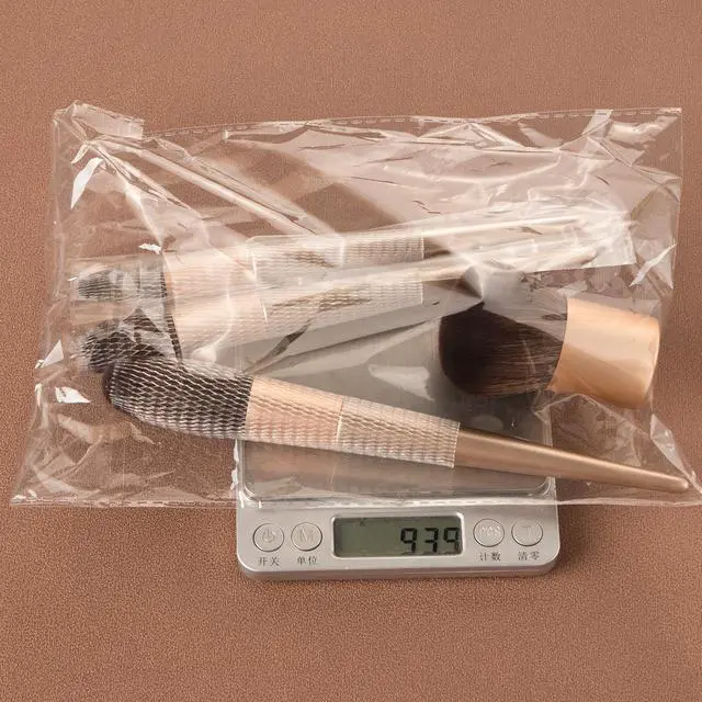 Alt view image 7 of 7 - Unique 4Pcs Champagne Gold Makeup Brush Set Powder Blush Foundation Kabuki Makeup Brush Set Beauty Cosmetic Tools