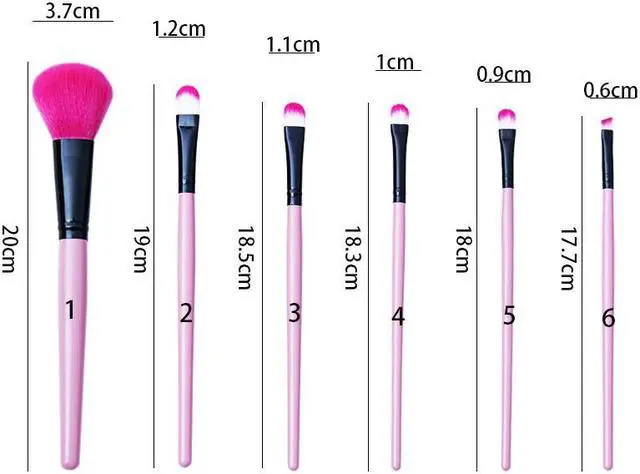 Alt view image 6 of 7 - Natural Goat Hair Black 12pcs Makeup Brush with PU Bag Beauty Makeup Tool Set