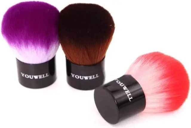 Alt view image 2 of 7 - Professional Single Mushroom Soft Hair Nail Art Dust Powder Foundation Blush Makeup Brush Beauty Makeup Tool Brown