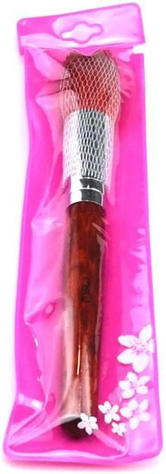 Alt view image 7 of 7 - Single Red Natural Goat Hair Red Handle Professional Powder Blender Blush Makeup Brush Beauty Makeup Tools