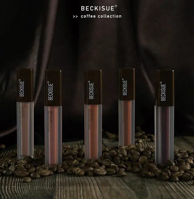 Alt view image 3 of 7 - Coffee Matte Velvet Dark Nude 5pcs Lip Gloss Combo Set Beauty Lip Cosmetics