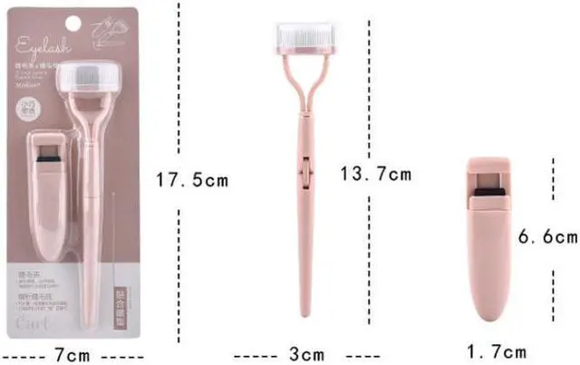 Alt view image 7 of 7 - 2 In 1 Eyelash Curler Beauty Makeup Lash Separator Mascara Applicator Foldable Eyelash Brush Comb Mascara Curl Set Beauty Makeup Tool