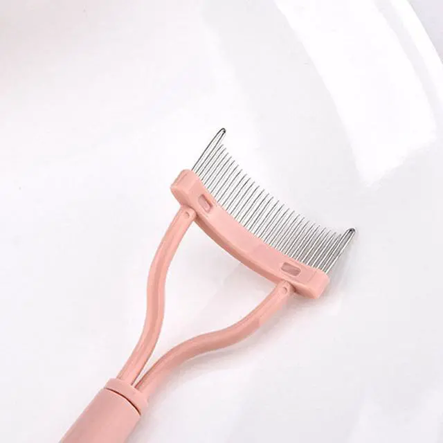 Alt view image 5 of 7 - 2 In 1 Eyelash Curler Beauty Makeup Lash Separator Mascara Applicator Foldable Eyelash Brush Comb Mascara Curl Set Beauty Makeup Tool