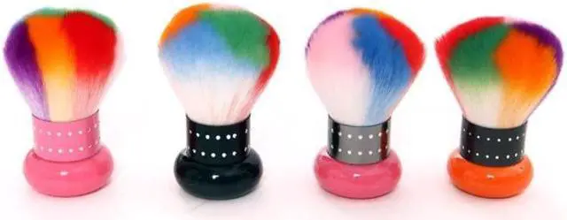 Alt view image 3 of 5 - Professional Rainbow Color Multifunctional Shaving Blush Highlight Mushroom kabuki Powder Makeup Brush Beauty Makeup Tools