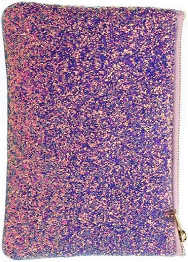 Alt view image 4 of 5 - Purple Glitter Zipper Makeup Brushes Bag Cosmetics Lipstick Storage Pouch Wash Toiletry kit Handbag Beauty Makeup Tool