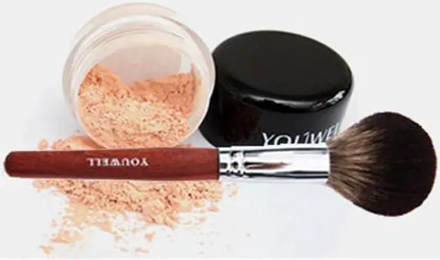 Alt view image 4 of 7 - Mahogany Handle Raccoon Hair Professional Single Natural Multifunctional Blush Blender Powder Makeup Brush Beauty Makeup Tool