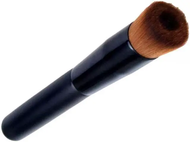 Alt view image 2 of 7 - Professional Single Liquid Foundation Makeup Brush with Pit in Hair Head Beauty Makeup Tool
