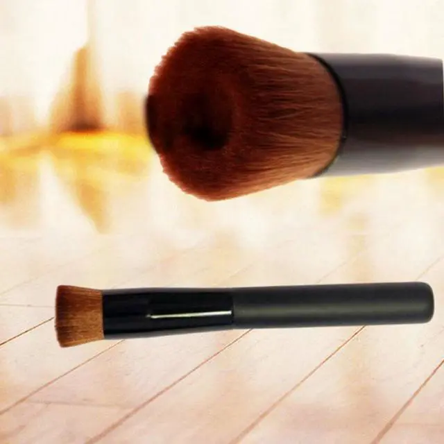 Alt view image 3 of 7 - Professional Single Liquid Foundation Makeup Brush with Pit in Hair Head Beauty Makeup Tool