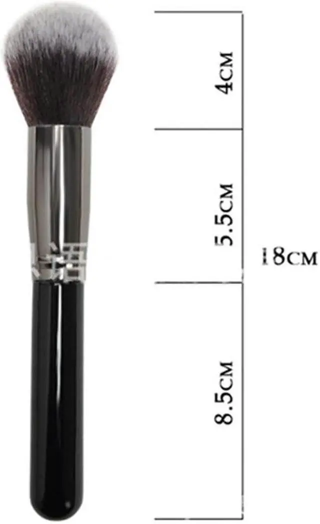 Alt view image 5 of 5 - Professional Single Round Head Powder Brush Copper Ferrule Cosmetic Brush Beauty Makeup Tool