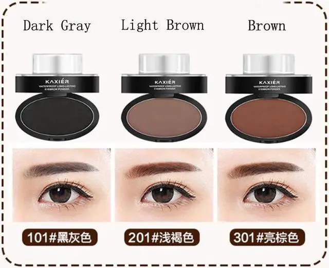 Alt view image 2 of 7 - Easy to Wear Stamp Seal Waterproof Long-lasting Eyebrow Powder Pen Eye Makeup